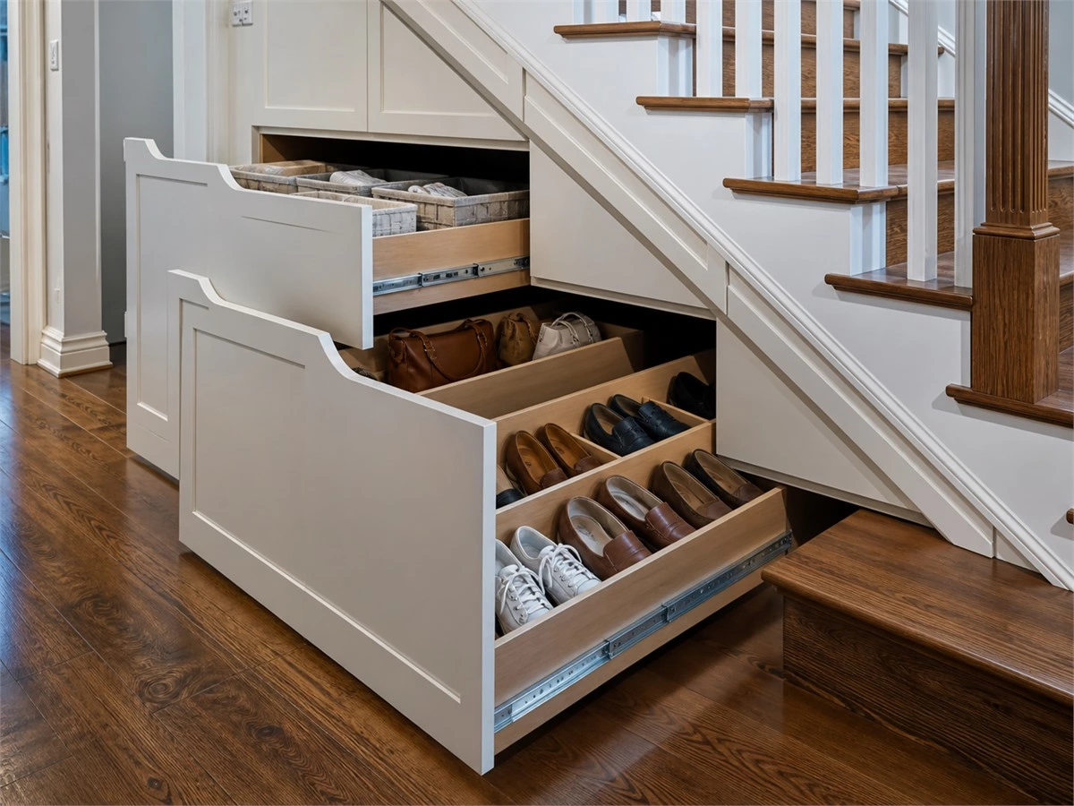 Under-Stair Storage Cabinets: Layouts, Door Types and Measurements