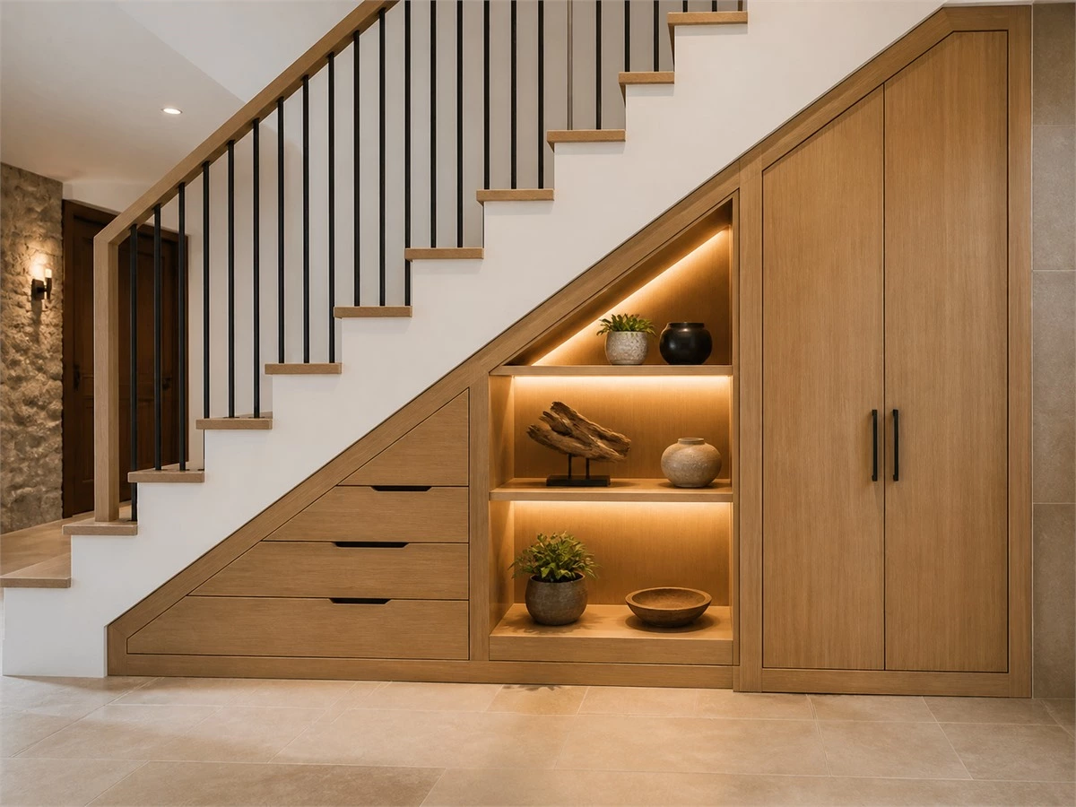 Under-Stair Storage Cabinets: Layouts, Door Types and Measurements