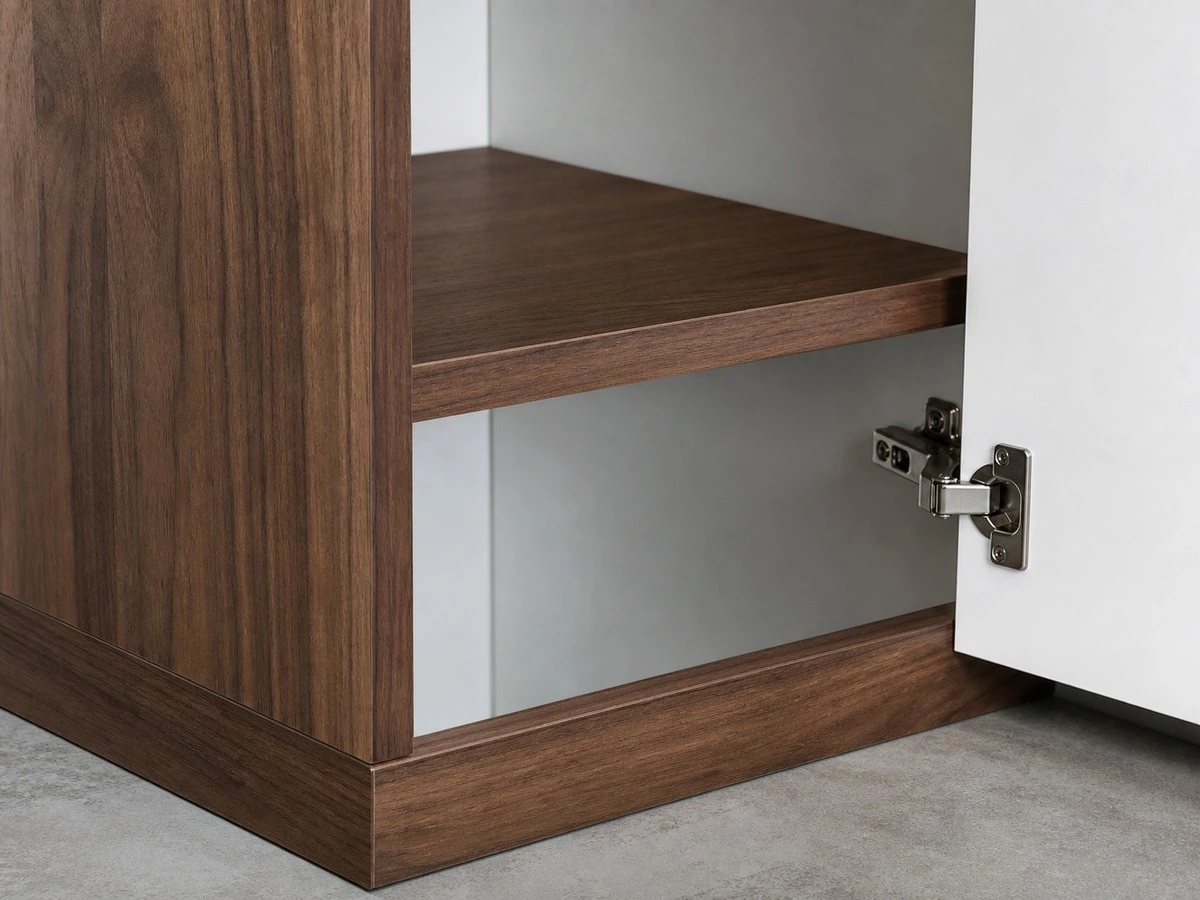 Kitchen cabinet carcass panel thickness back panel and edge banding detail