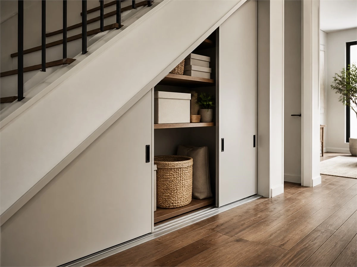 Under-Stair Storage Cabinets: Layouts, Door Types and Measurements