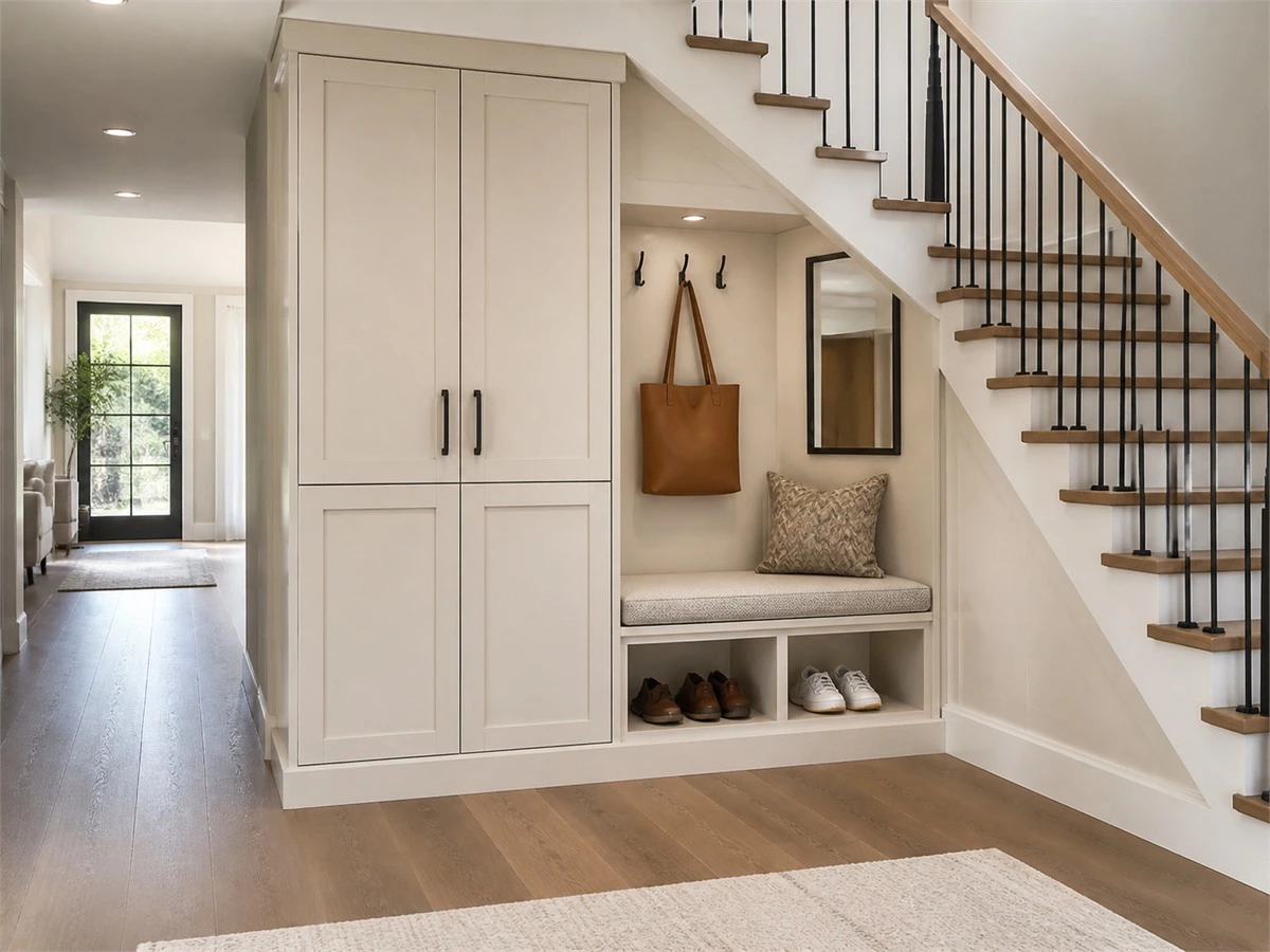 Under-Stair Storage Cabinets: Layouts, Door Types and Measurements