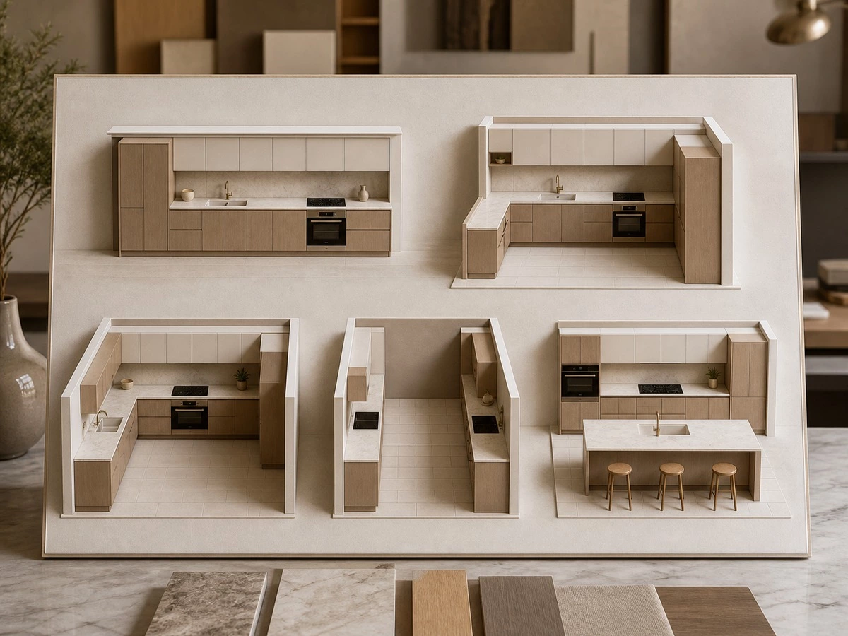 European style kitchen layouts including one wall L shaped U shaped galley and island