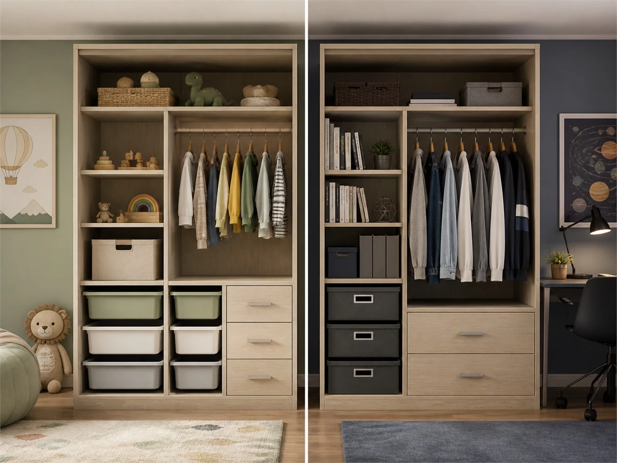 Kids Room Wardrobe Design: Storage Zones, Safety and Growing Needs