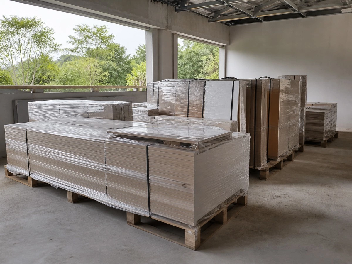 Kitchen cabinet site storage and humidity protection before installation