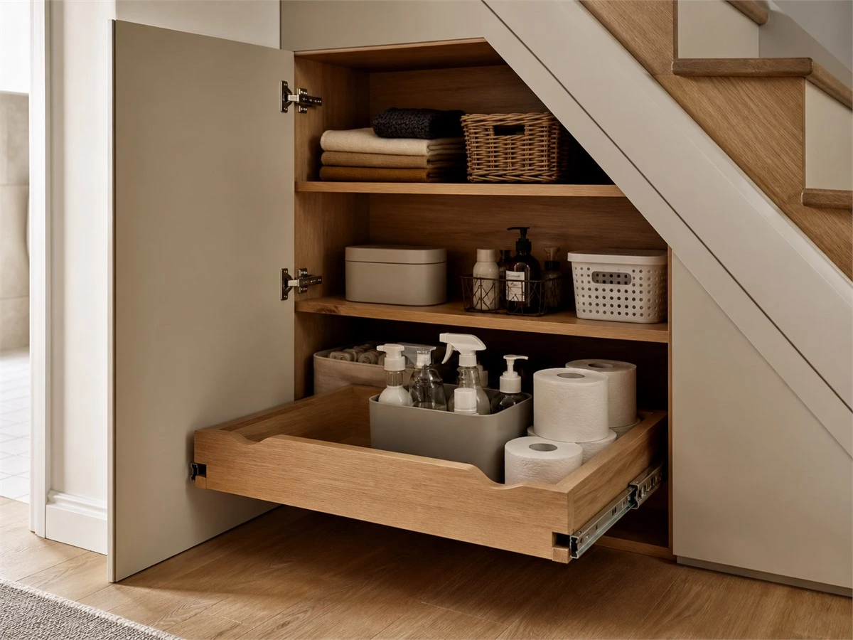 Under-Stair Storage Cabinets: Layouts, Door Types and Measurements