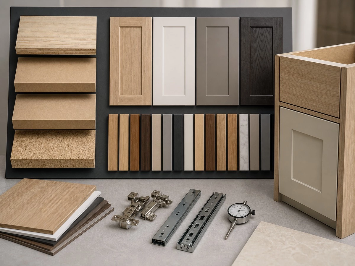 Kitchen carcass material factory sample review for cabinet projects