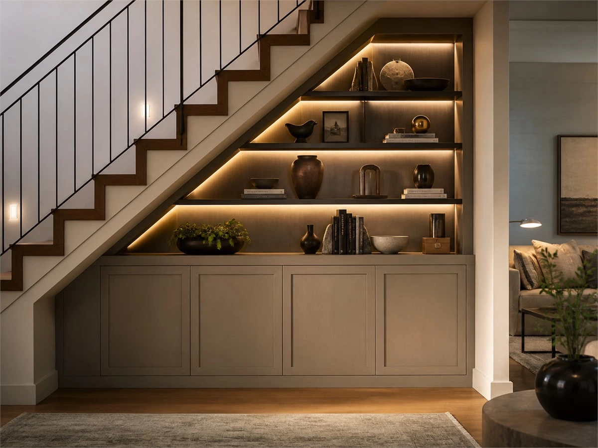 Under-Stair Storage Cabinets: Layouts, Door Types and Measurements