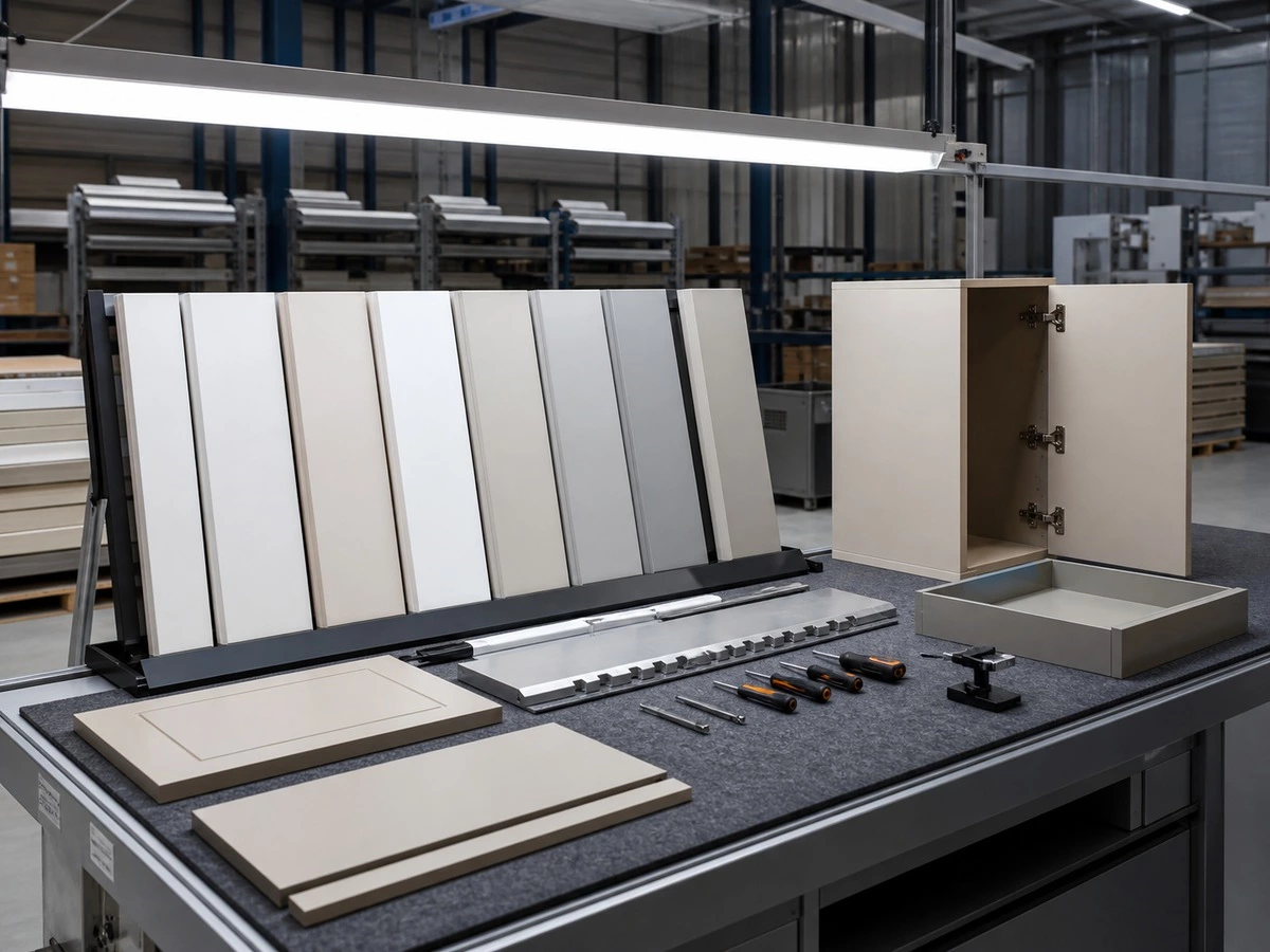 European style kitchen cabinet factory quality control for frameless doors and drawers