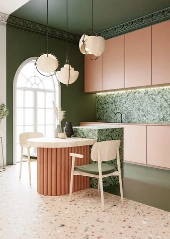 Small Pink Kitchen Cabinet Ideas