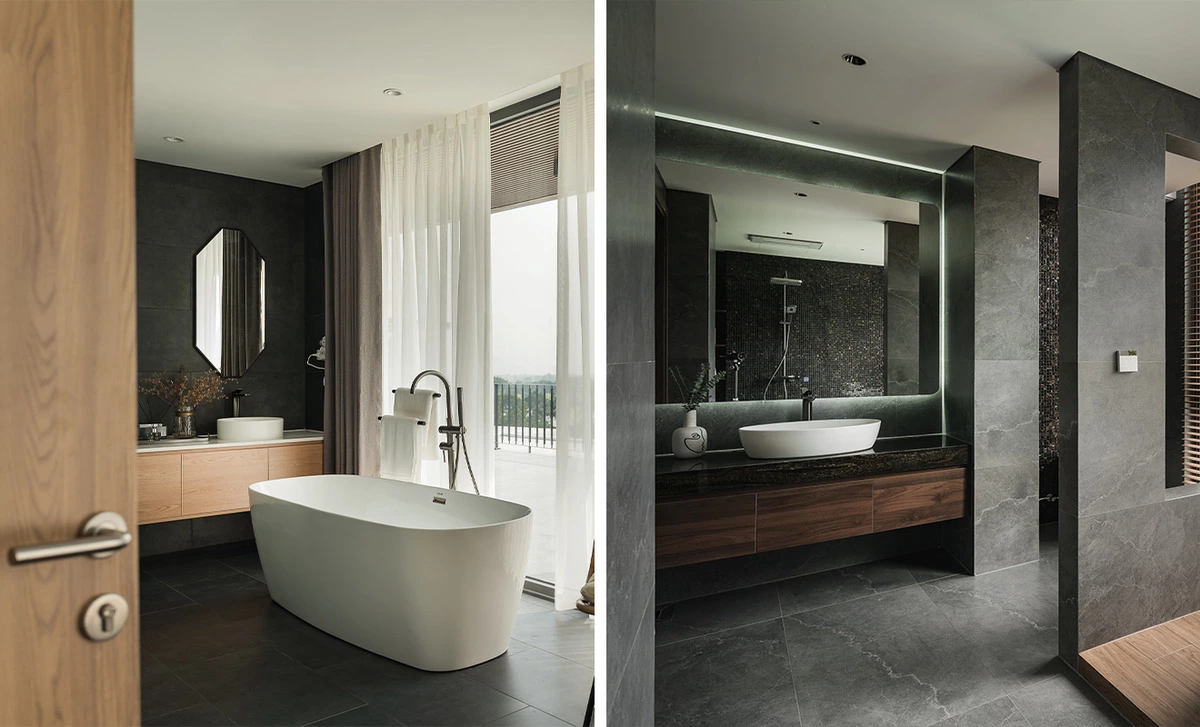 Bathroom layout planning with vanity shower and toilet zones