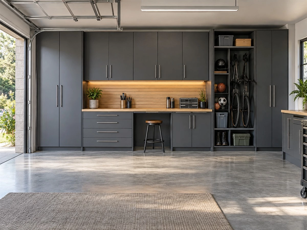 Garage Storage Cabinets: Layout, Materials and Workbench Planning