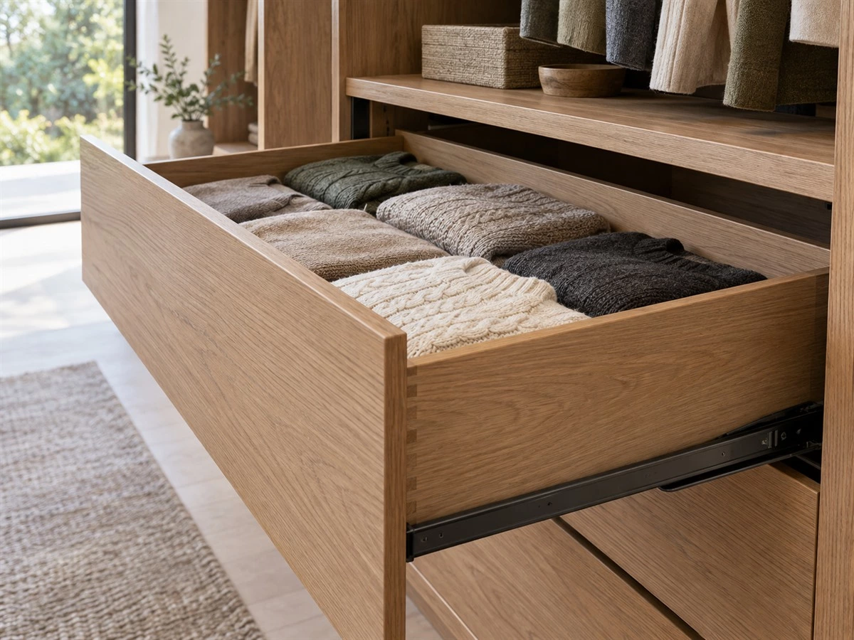 Custom Closet Drawer Dimensions: Depth, Dividers and Pull-Out Clearances
