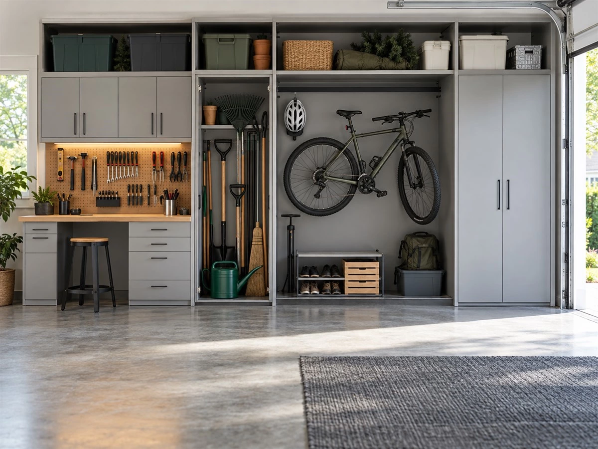 Garage Storage Cabinets: Layout, Materials and Workbench Planning