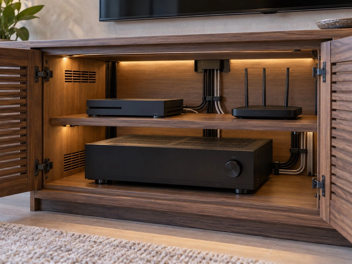 TV Wall Cabinet Ventilation: Cable Routing, Heat Clearance and Service Access