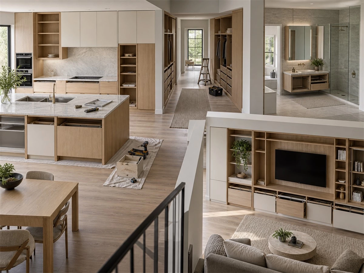 Whole-House Cabinet Installation Sequence: Site Readiness, Room Order and Final Checks