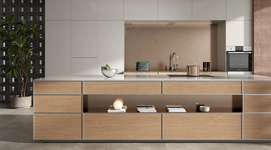 Extended Island Kitchen for Open-Plan Living
