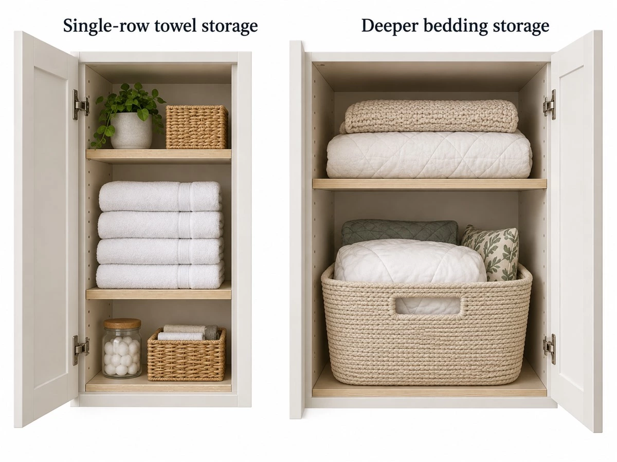 Linen Closet Dimensions: Shelf Depth, Spacing and Storage Planning