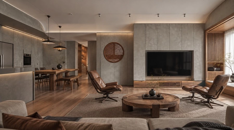 Modern Chinese Interior Design with Custom Cabinets