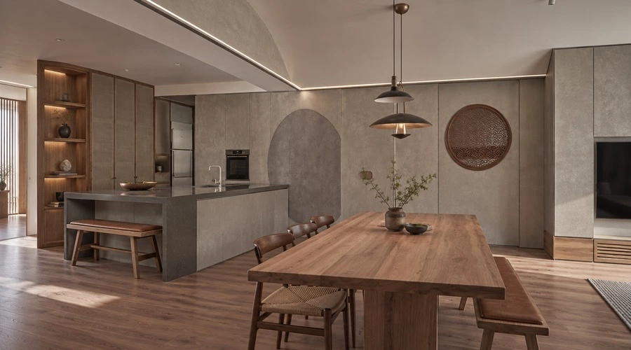 Modern Chinese Interior Design with Custom Cabinets