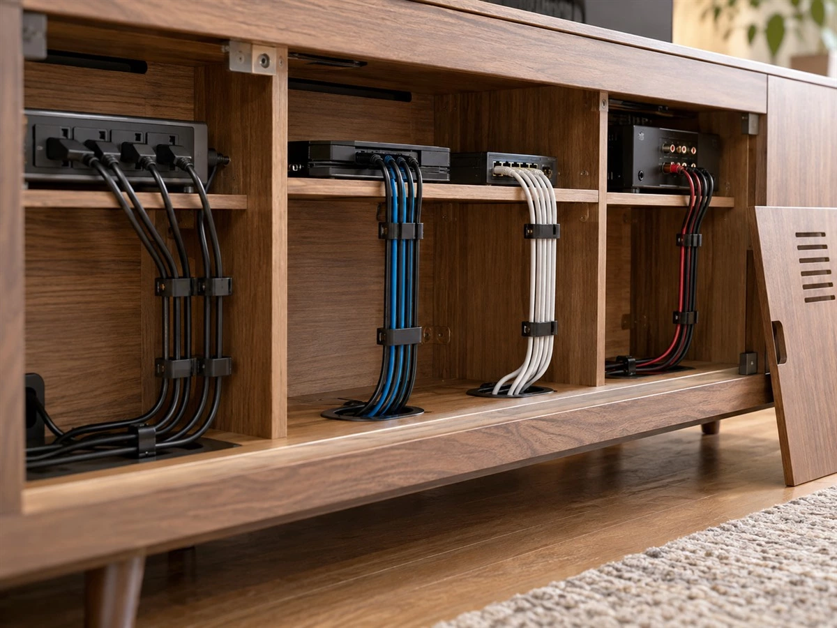 TV Wall Cabinet Ventilation: Cable Routing, Heat Clearance and Service Access