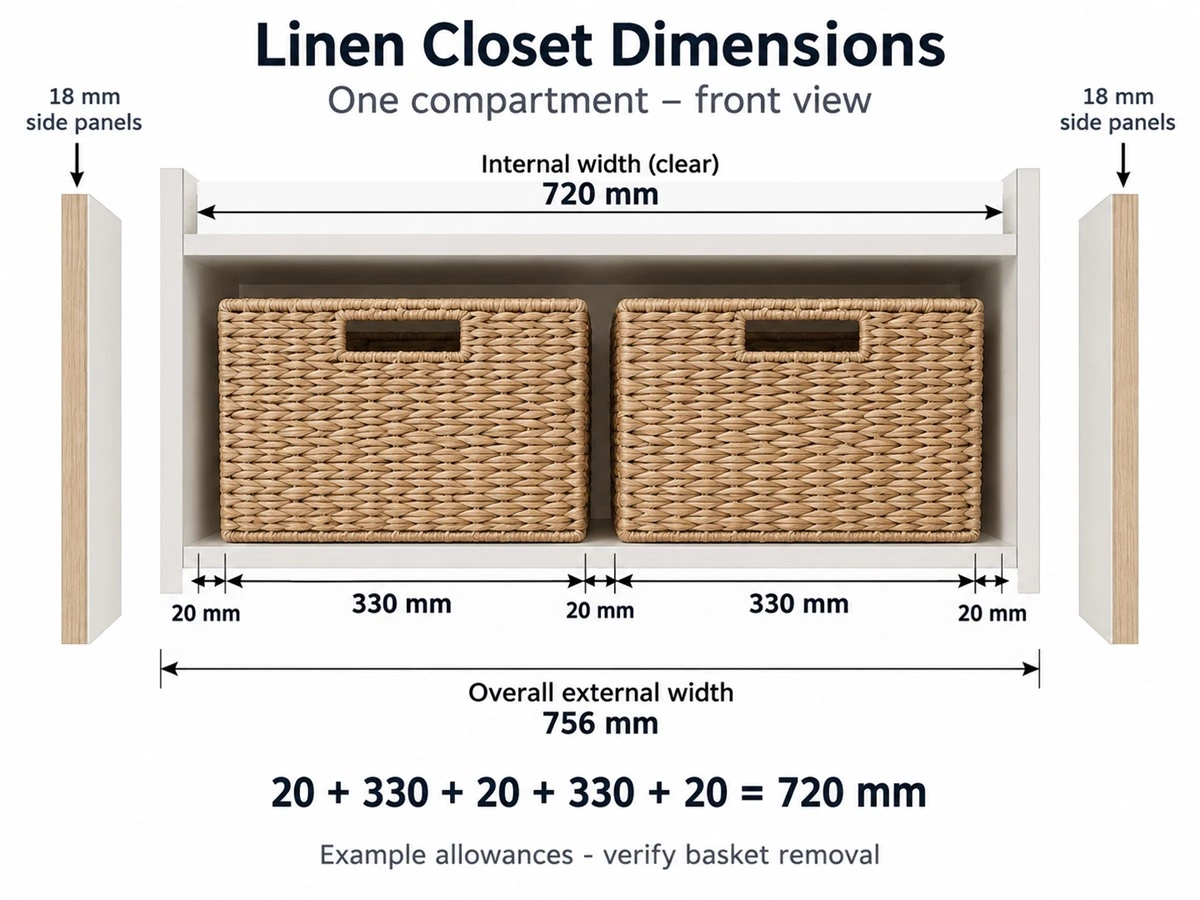 Linen Closet Dimensions: Shelf Depth, Spacing and Storage Planning