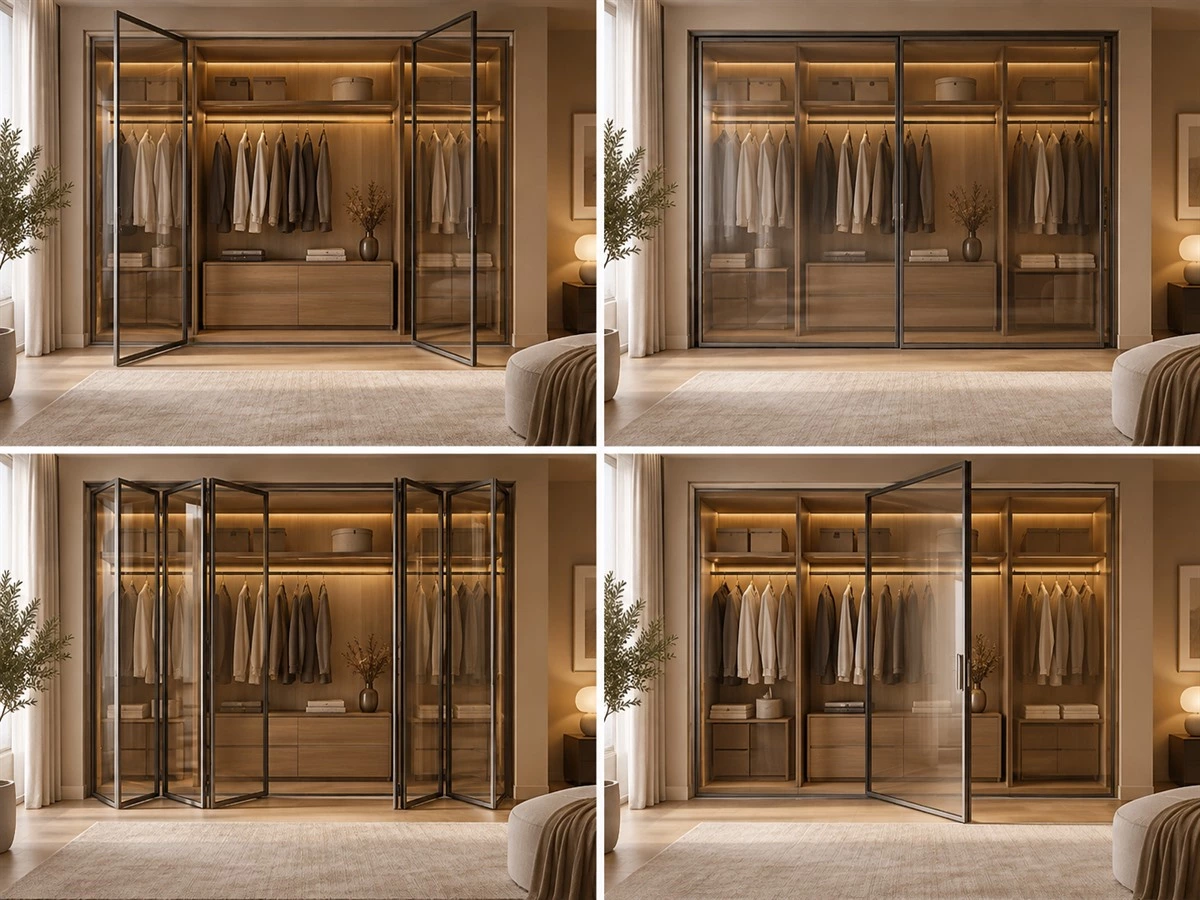 Glass Wardrobe Doors: Clear, Tinted and Fluted Options for Custom Closets