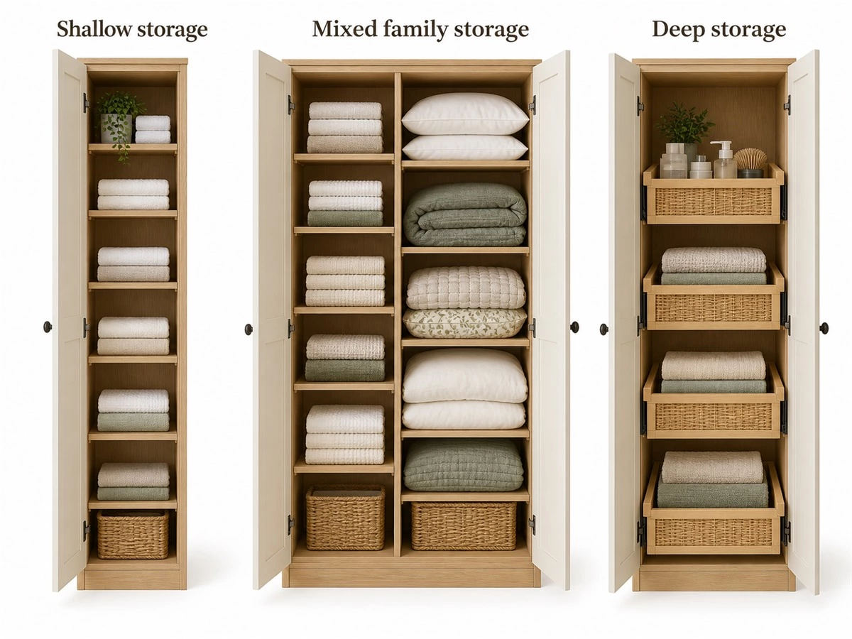 Linen Closet Dimensions: Shelf Depth, Spacing and Storage Planning