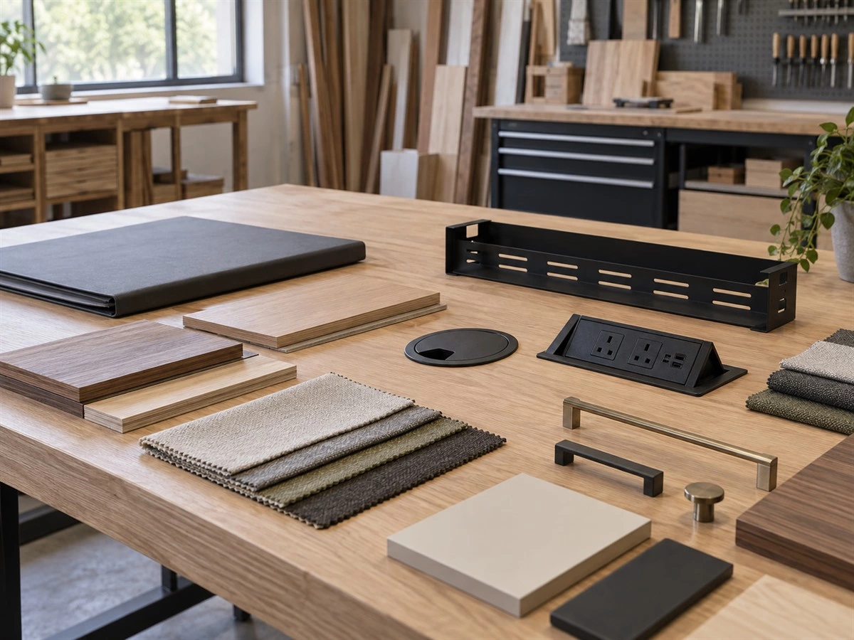 Home Office Cable Management: Power, Data and Service Access for Built-In Desks