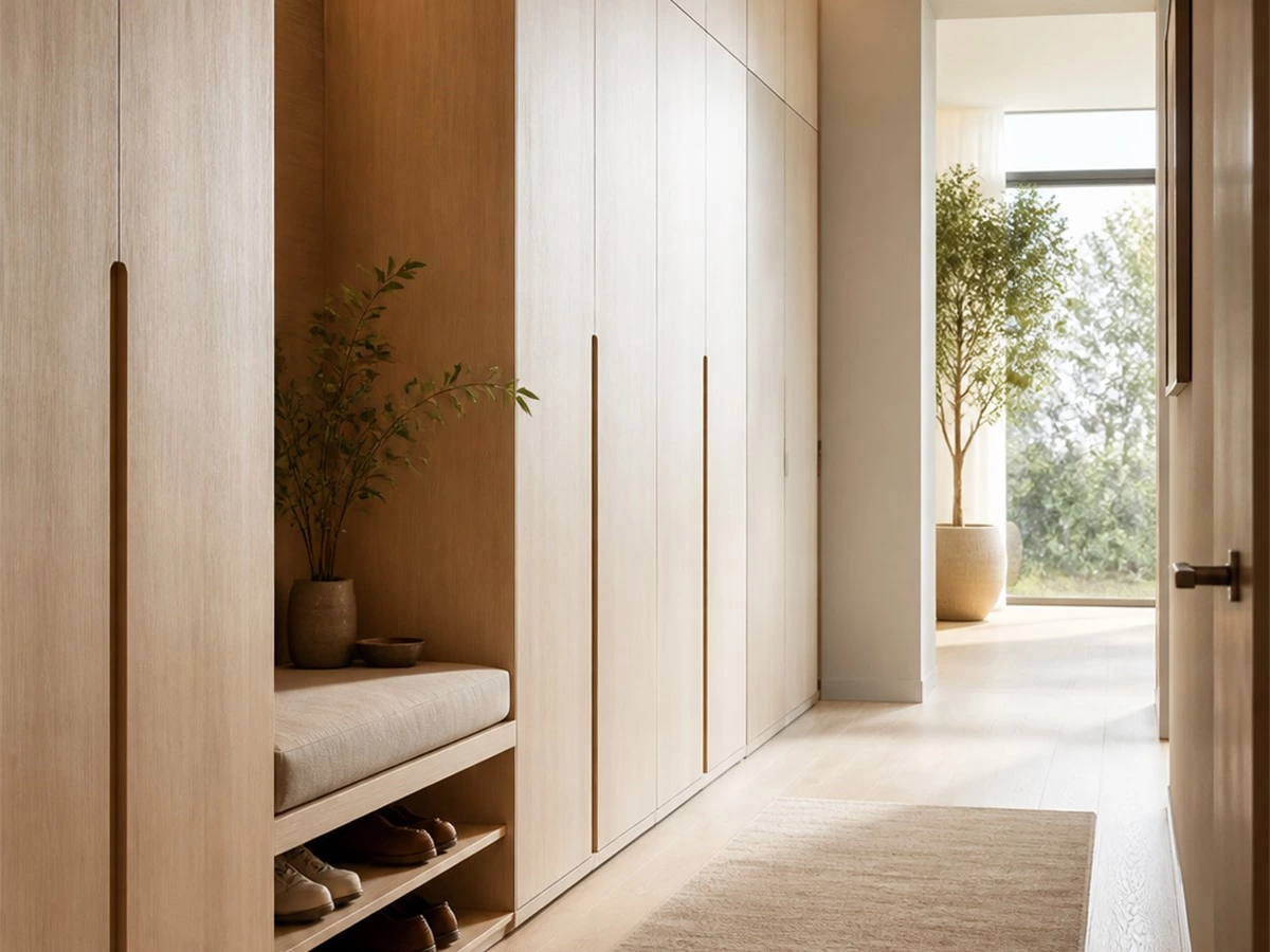 Hallway Storage Cabinets: Depth, Shoe Storage and Walkway Clearance