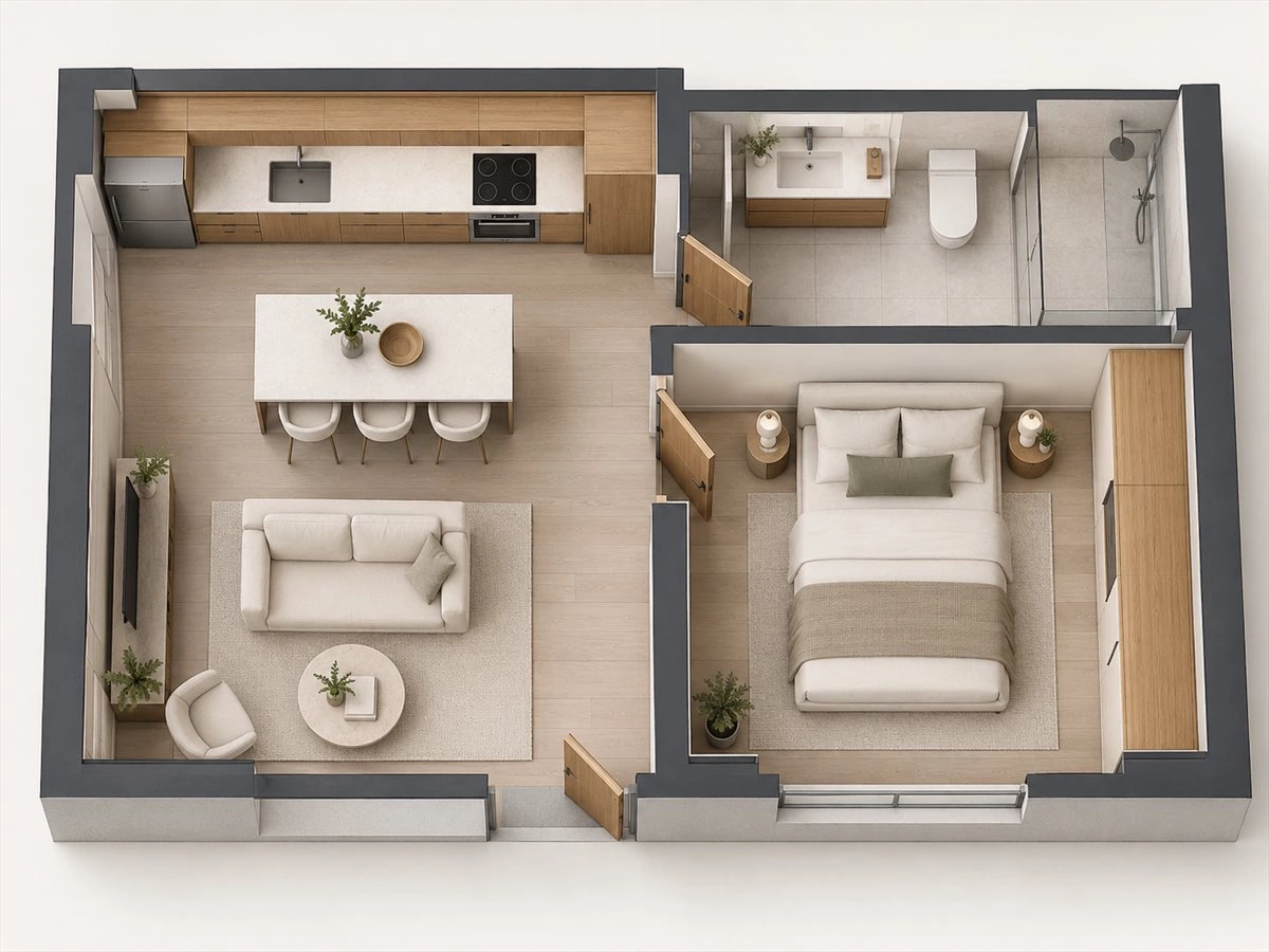 Multifamily Cabinet Packages: Coordinating Kitchens, Vanities and Wardrobes