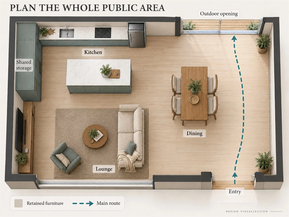Cabinetry for Open-Plan Living: Connecting Kitchen, Dining and Lounge Zones