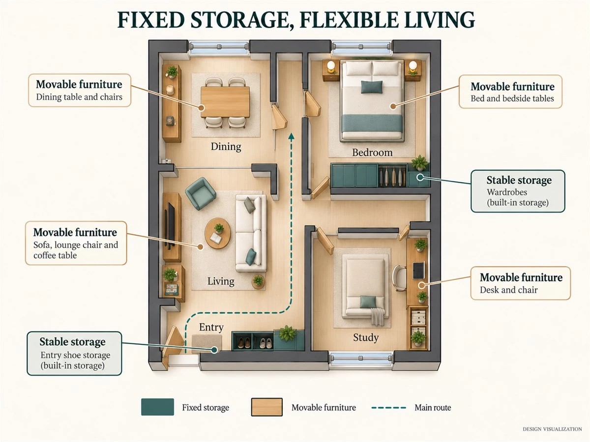 Built-In vs Freestanding Furniture: A Whole-Home Planning Guide