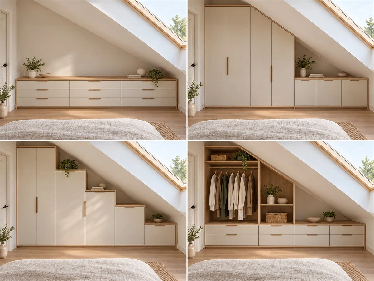 Sloped Ceiling Wardrobes: Layouts, Door Choices and Usable Storage Focus