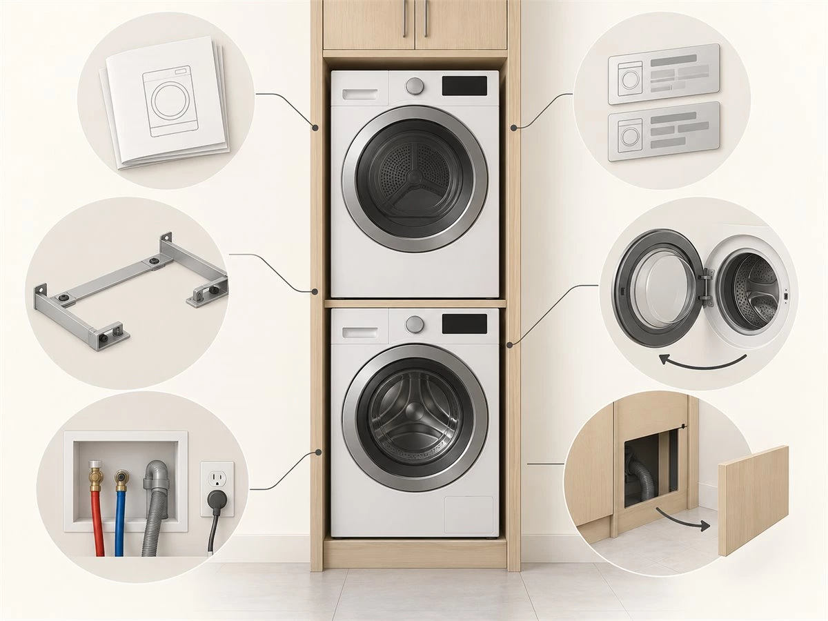 Stacked Washer Dryer Cabinets: Small-Space Layouts, Storage and Appliance Access