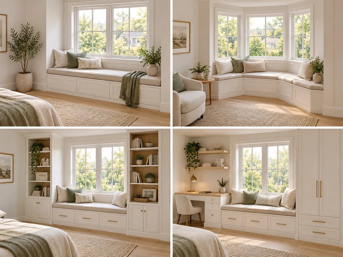 Window Seat Storage: Built-In Bench Layouts for Bedrooms and Living Rooms