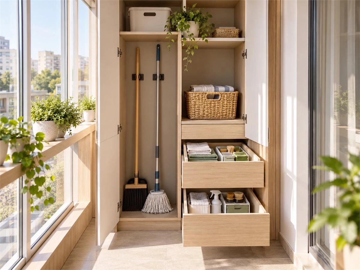 Balcony Storage Cabinets: Laundry, Utility and Everyday Organization