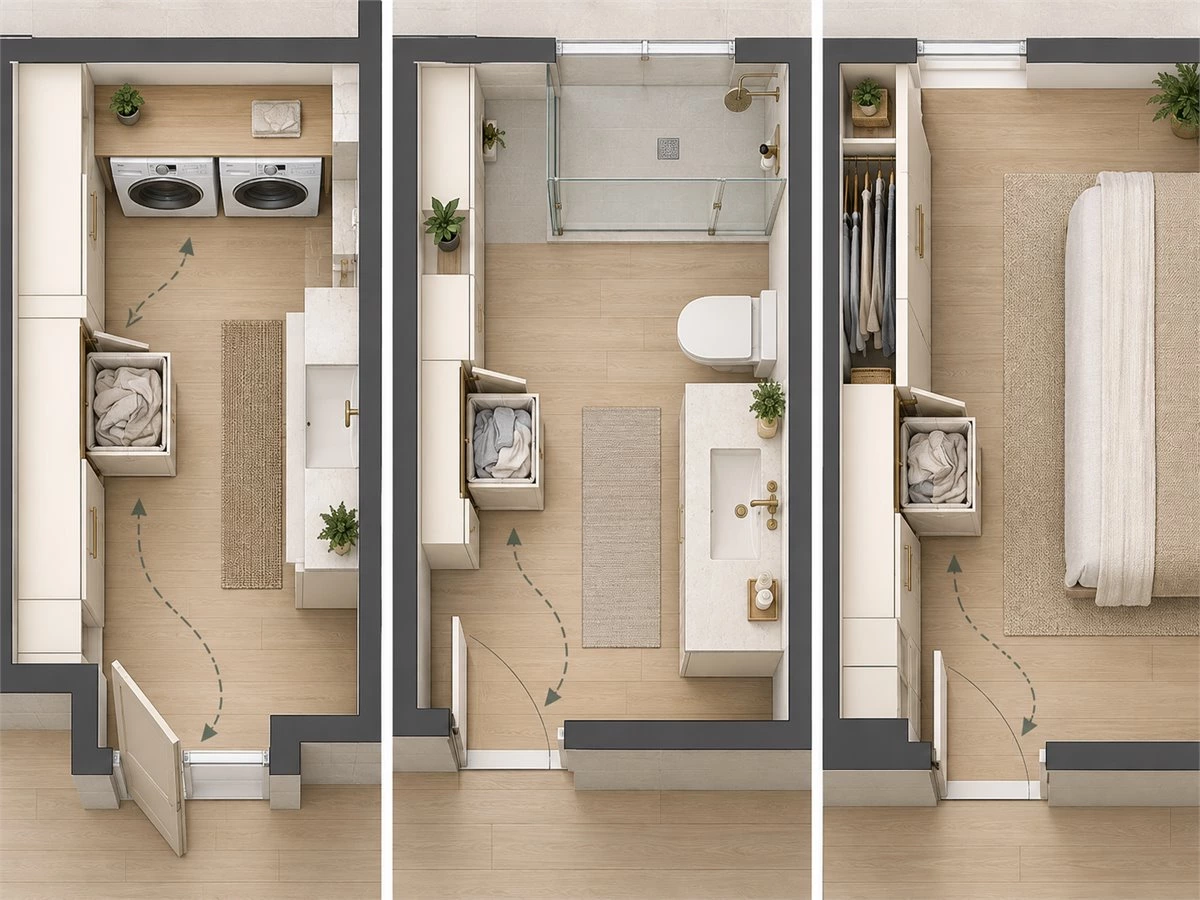Laundry Hamper Cabinet: Pull-Out, Tilt-Out and Removable Basket Options