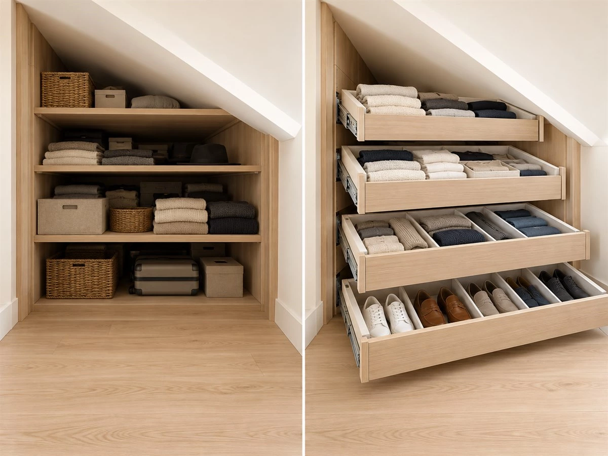 Sloped Ceiling Wardrobes: Layouts, Door Choices and Usable Storage Focus