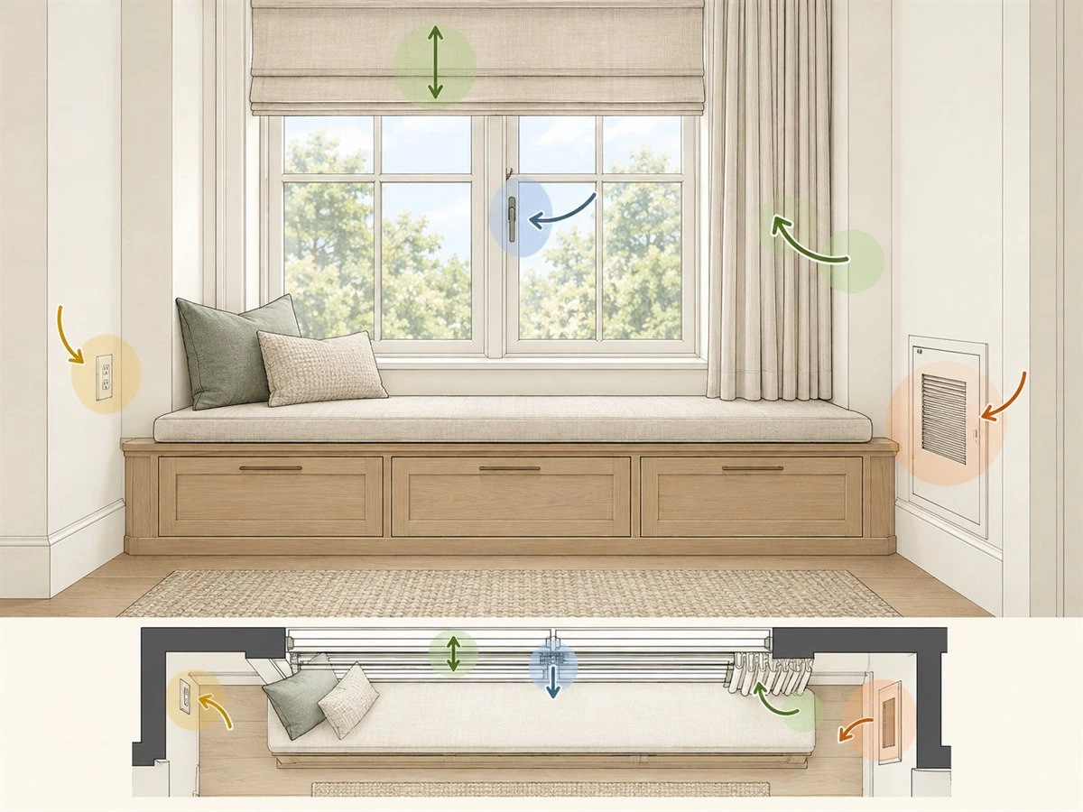 Window Seat Storage: Built-In Bench Layouts for Bedrooms and Living Rooms