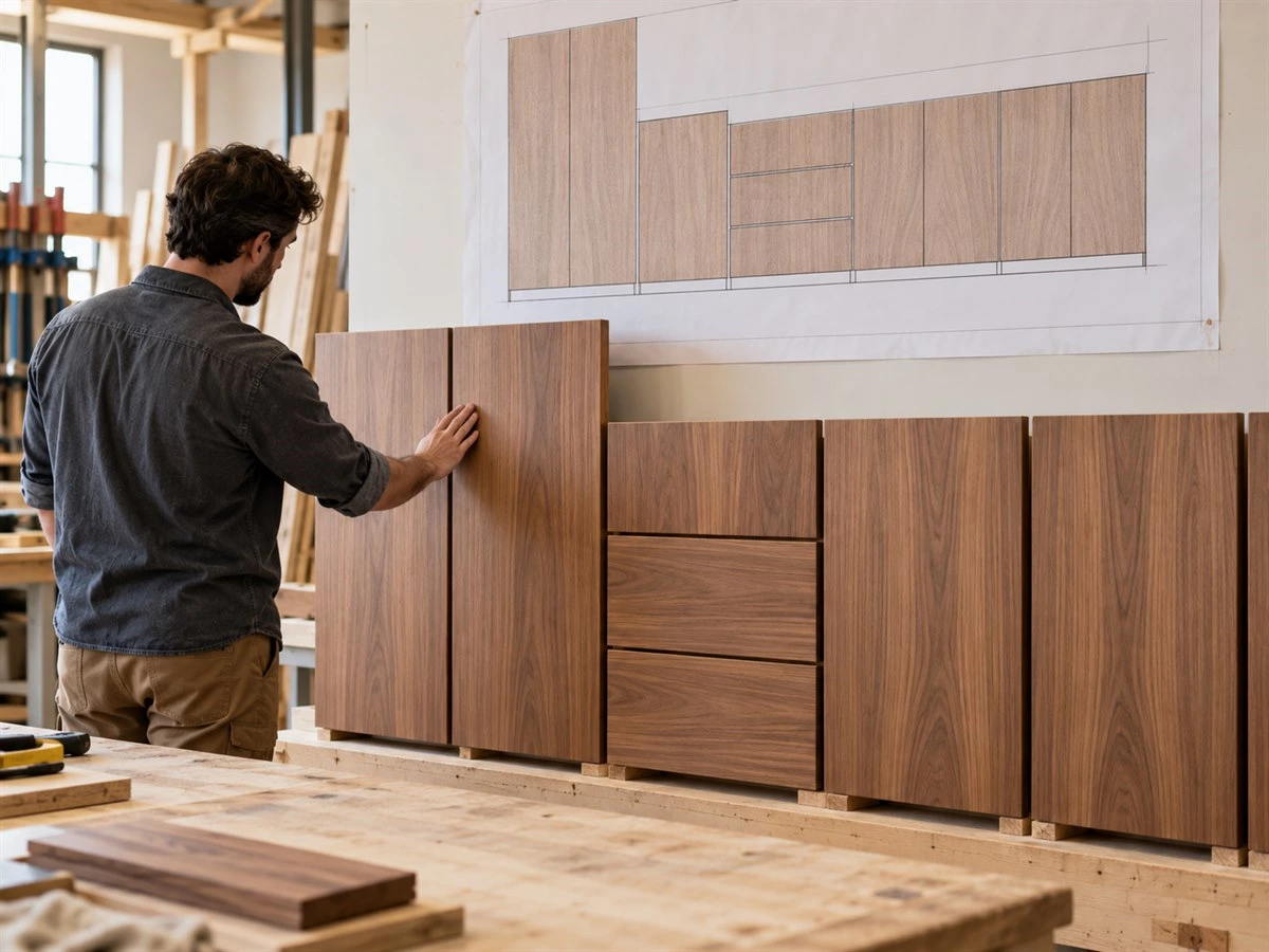 Cabinet Grain Matching: Door, Drawer and Wall Panel Planning
