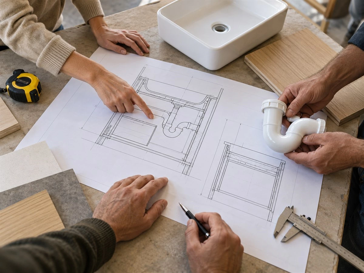 Bathroom Vanity Plumbing Layout: Drawers, Pipe Clearances and Service Access