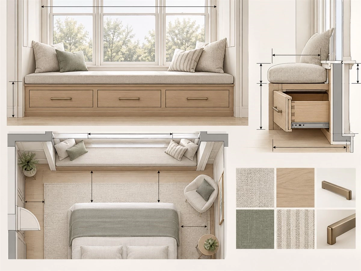 Window Seat Storage: Built-In Bench Layouts for Bedrooms and Living Rooms