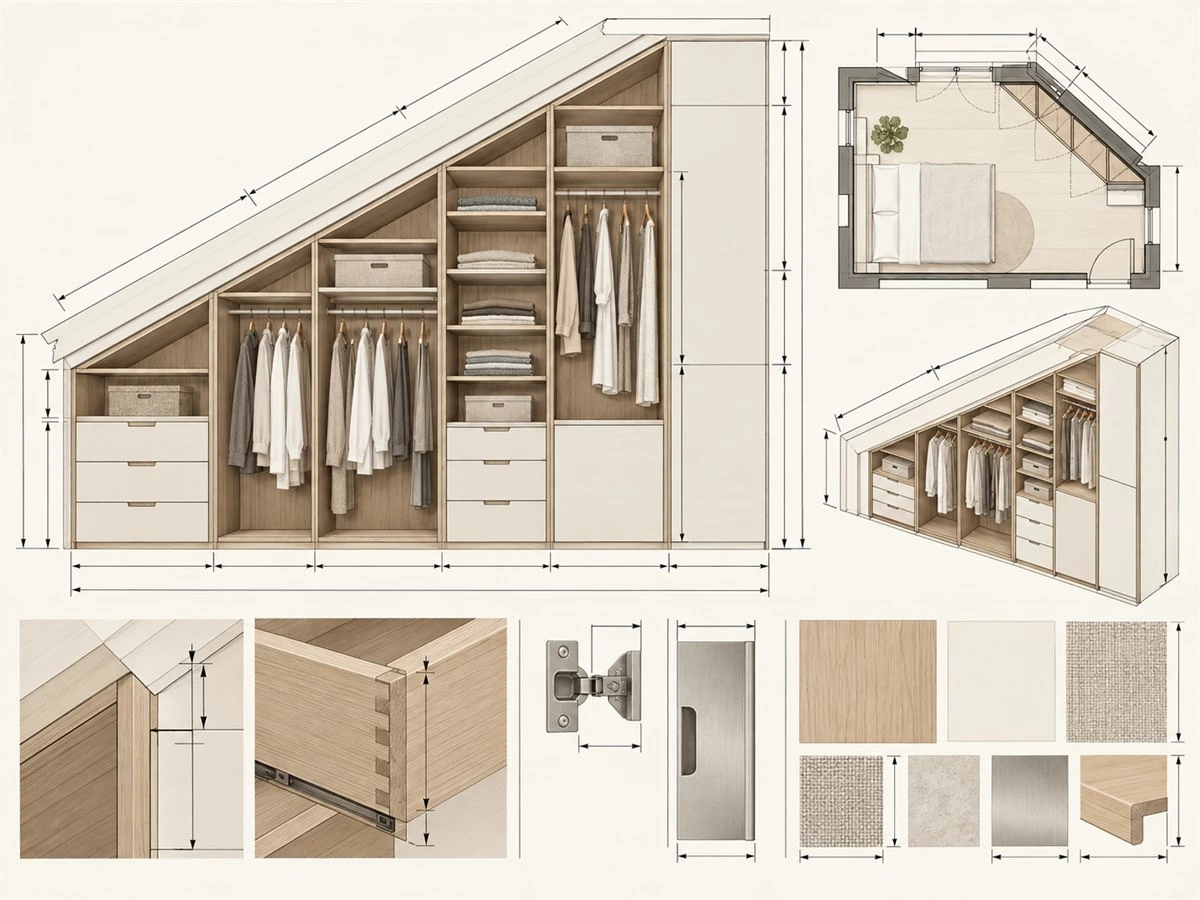 Sloped Ceiling Wardrobes: Layouts, Door Choices and Usable Storage Focus
